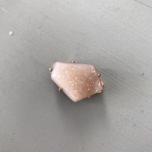 Rose quartz druzy charm by Keep Collective